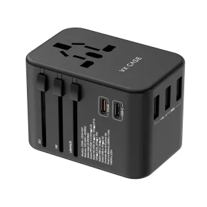 Adaptador Universal de tomadas VX Case com 3 USBs e 2 Type-C