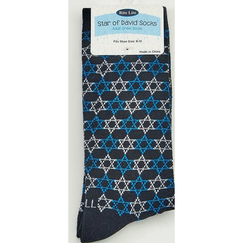 Adult Crew Socks Star of David Cotton / Polyester / Spandex