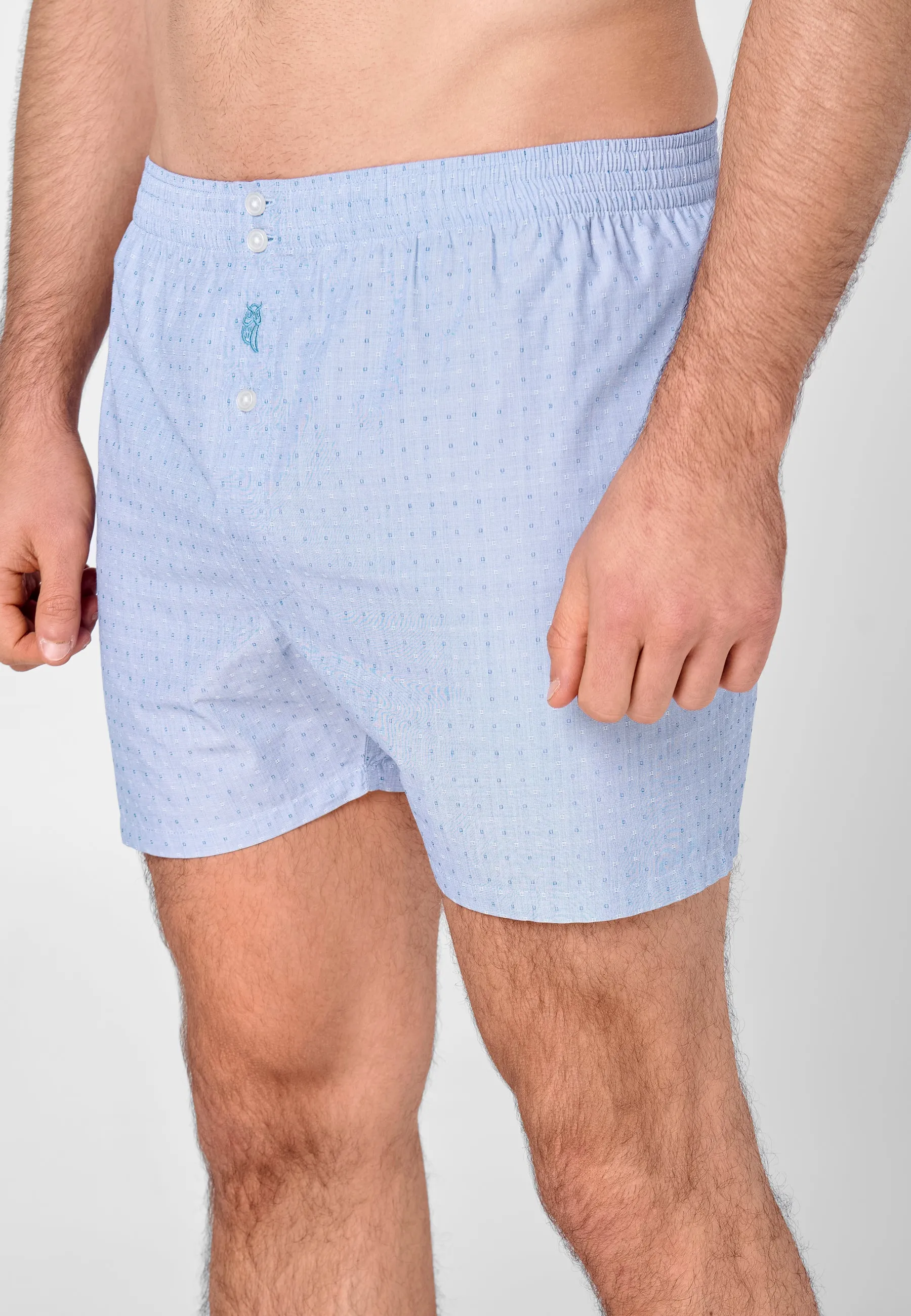 Calzoncillo Bóxer Hombre Premium Tela Estampado - Azul 6105_33