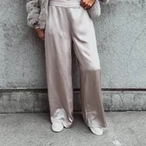 Champagne Silver Radana palazzo pants *NEW*