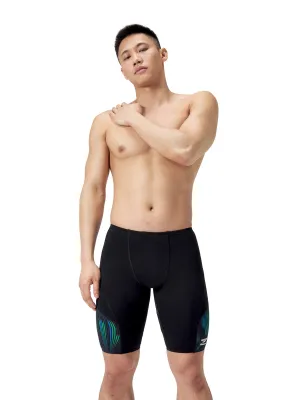 Cuissard de natation Space Train pour hommes - Bleu royal/Vert brillant