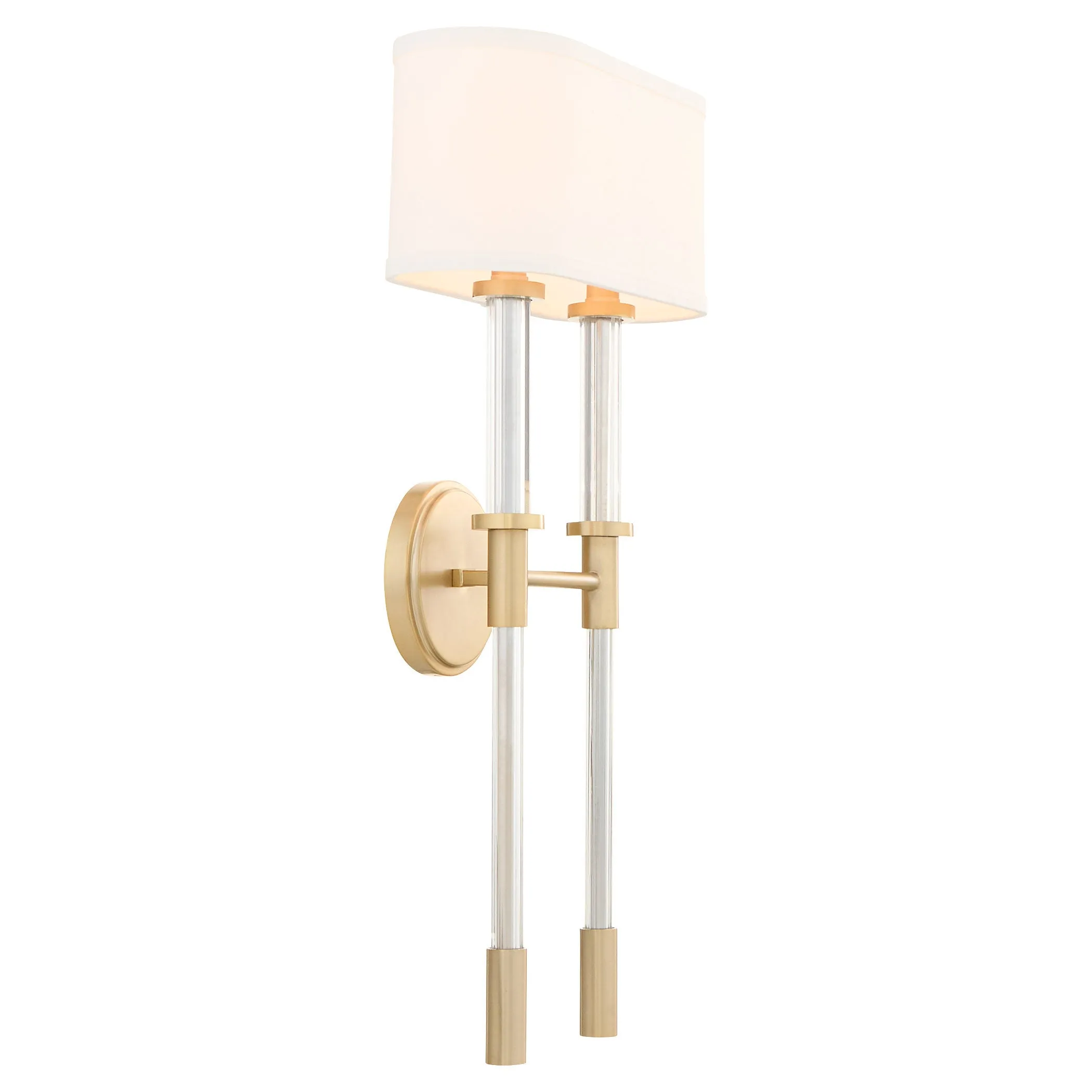 Hightower 2 Light Wall Sconce | Aged Brass