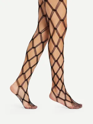 Mesh Design Pantyhose Stockings