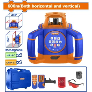 Nivel Laser De Línea Autonivelante Rotativo Aplicación: Horizontal Como Vertical Rango De Trabajo: 600M Precisión ±1 Mm @ 10M