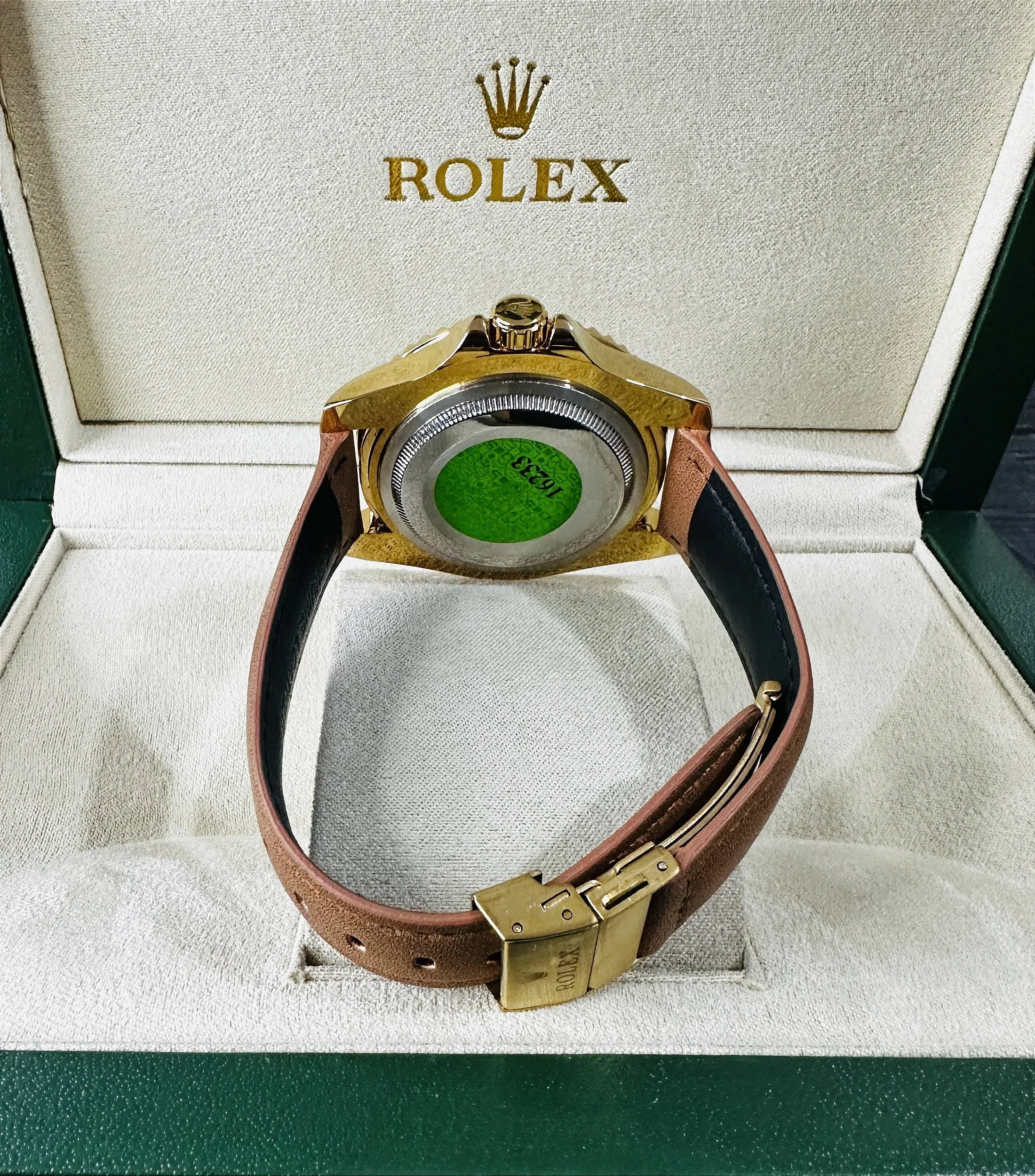 Relógio Rolex Submariner Strap Couro Brown