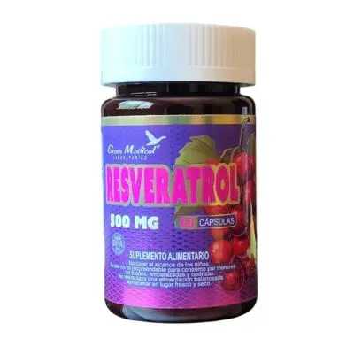 RESVERATROL CAPSULAS 500 MG X 60 CÁPSULAS