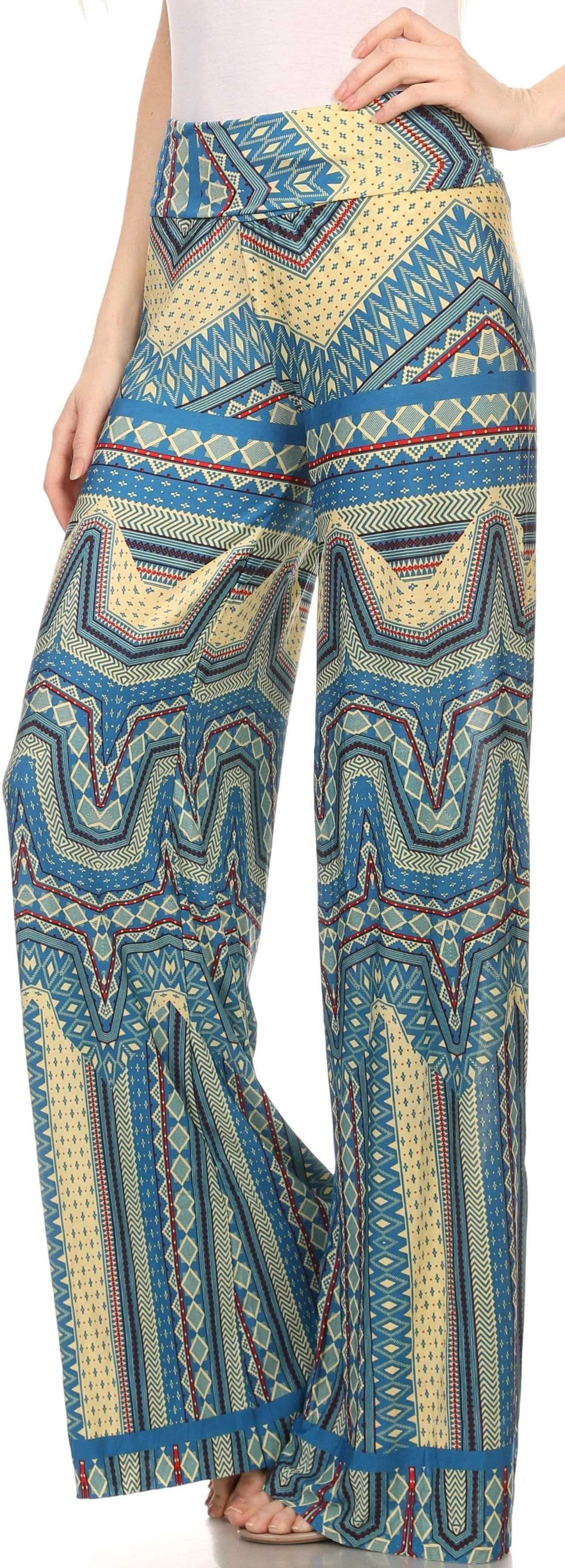 Sakkas Mikaela Spring / Summer Print Wide Leg Spandex Palazzo Pant