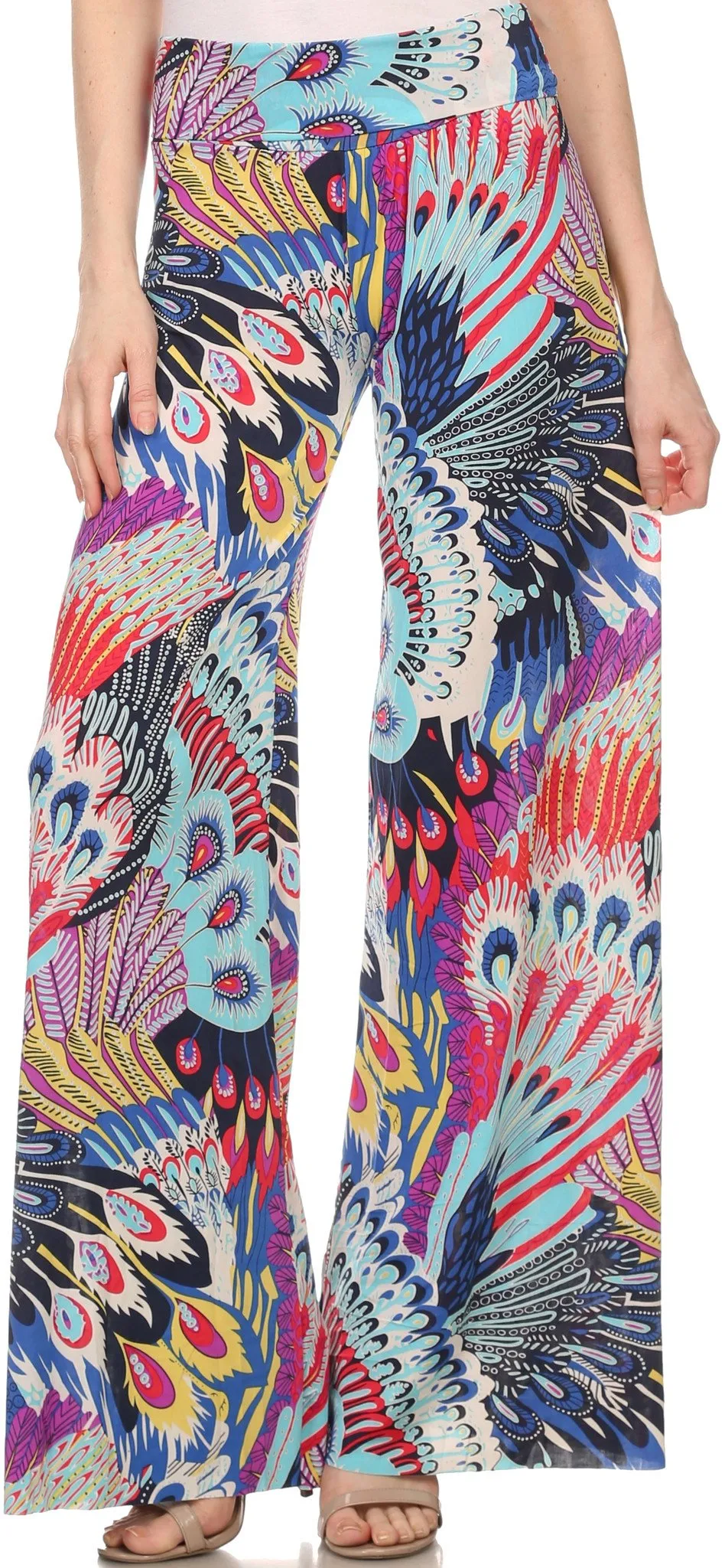 Sakkas Mikaela Spring / Summer Print Wide Leg Spandex Palazzo Pant