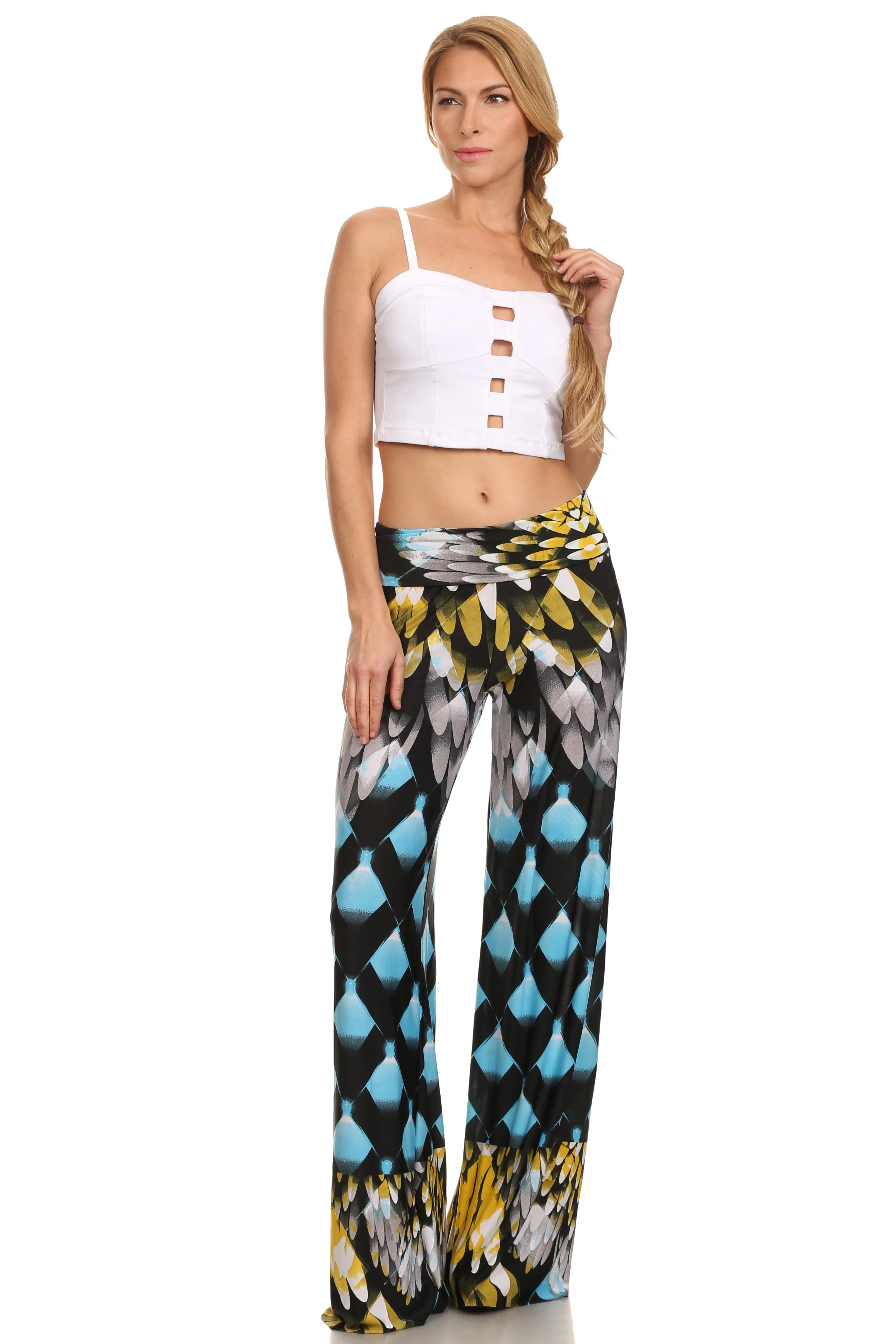 Sakkas Mikaela Spring / Summer Print Wide Leg Spandex Palazzo Pant