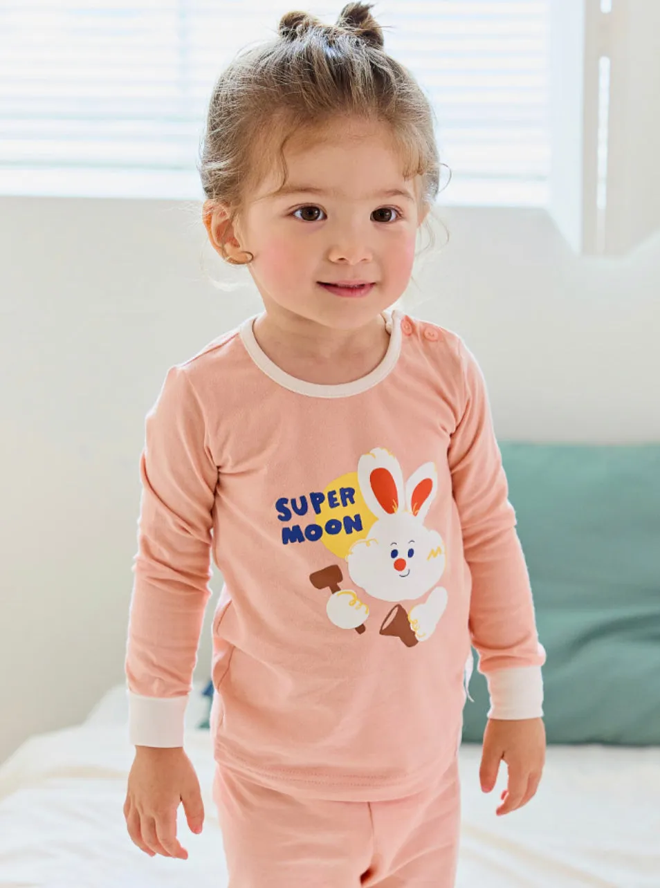 Single Spandex Fabric Pajamas set-Super Moon