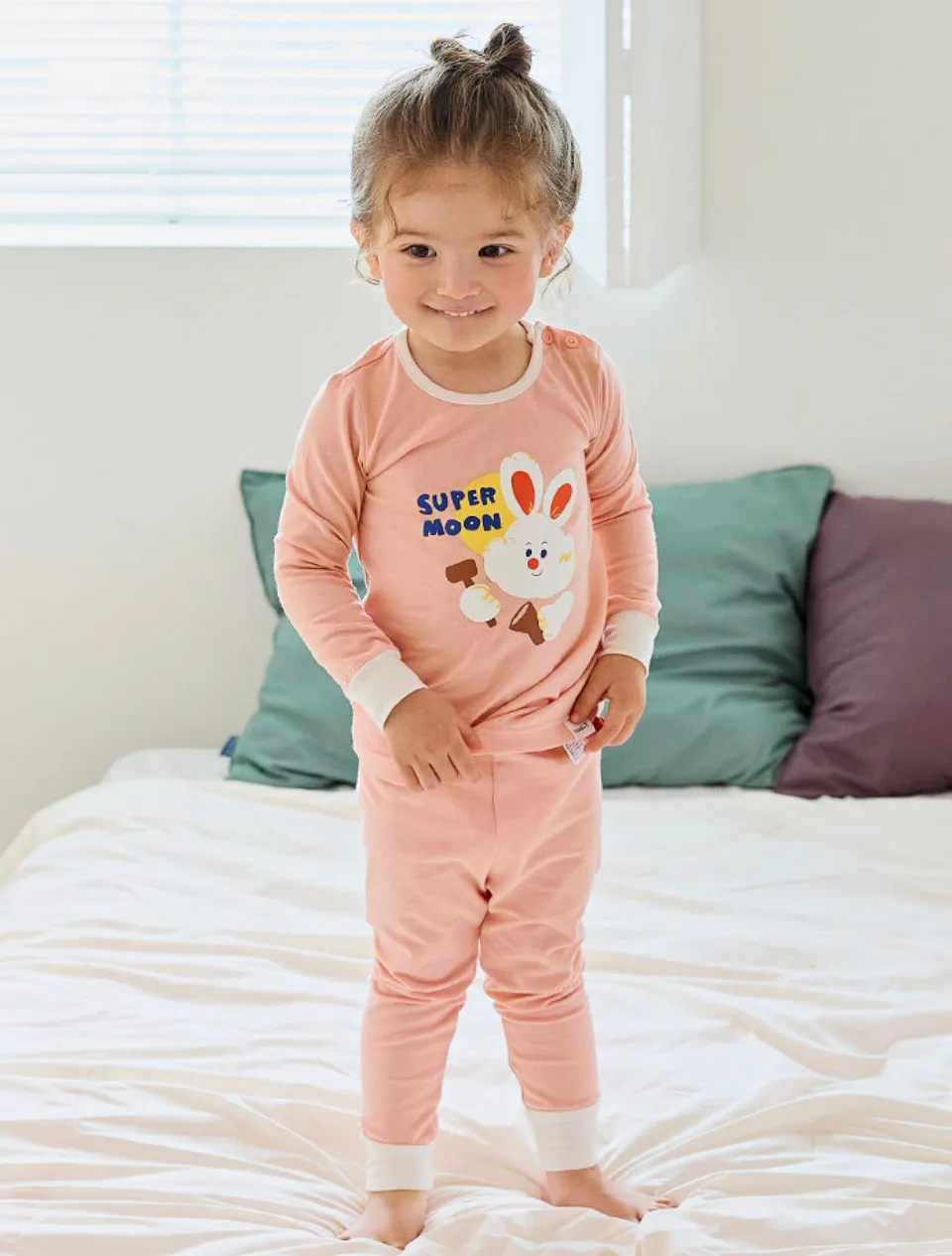 Single Spandex Fabric Pajamas set-Super Moon